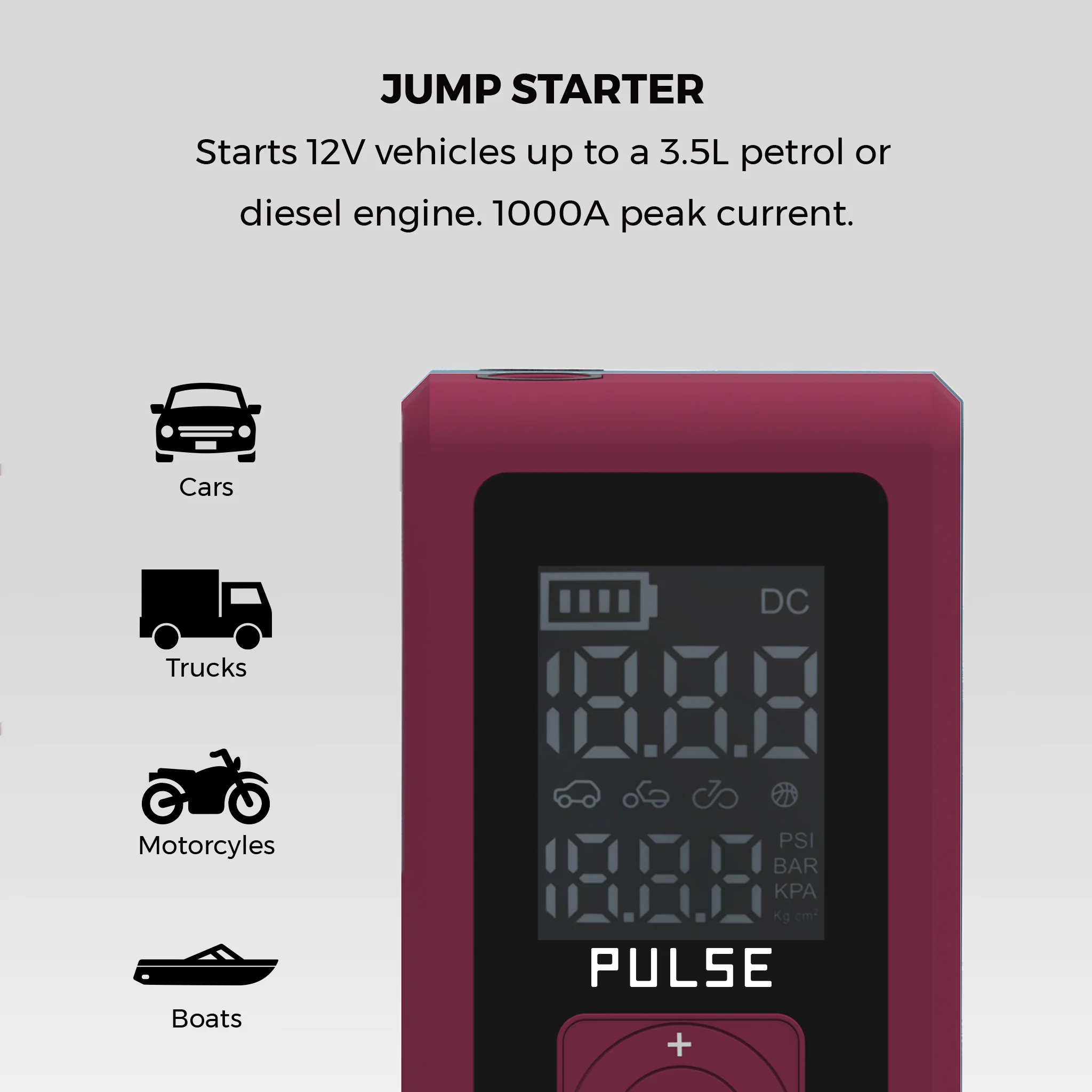 Duo Pack - Jump Portable Car Jump Starter with Air Compressor - Image 57
