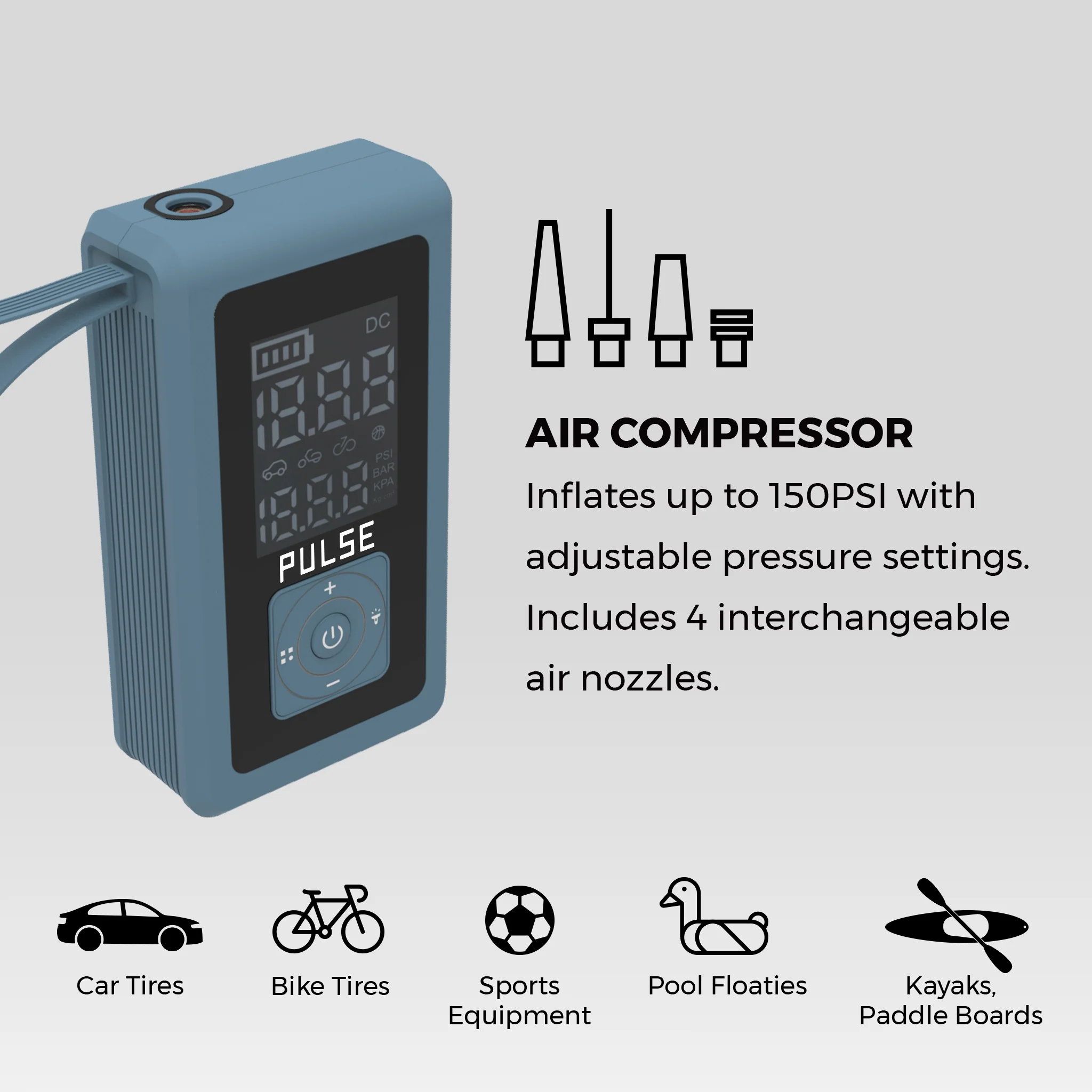 Duo Pack - Jump Portable Car Jump Starter with Air Compressor - Image 6