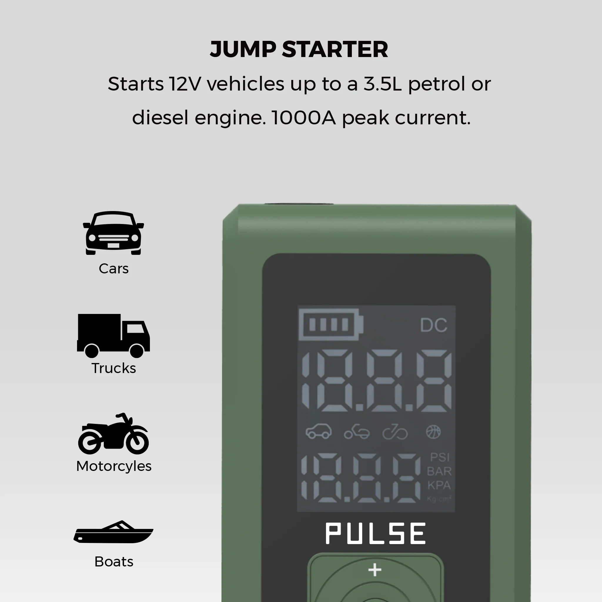 Jump Portable Car Jump Starter with Air Compressor - Image 15