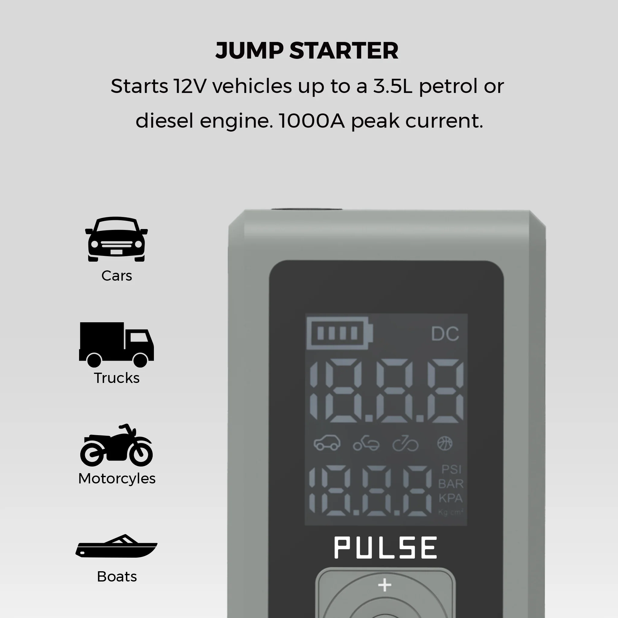 Jump Portable Car Jump Starter with Air Compressor - Image 24